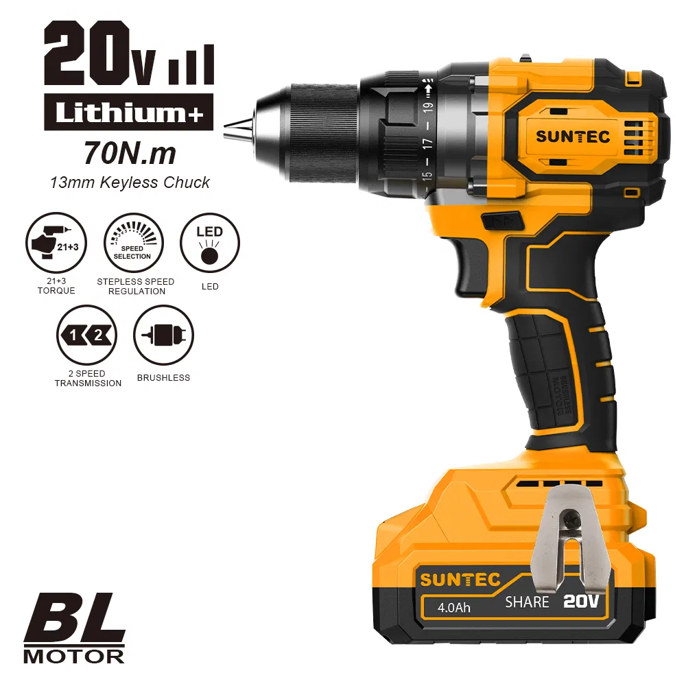 Suntec Factory Power Tool Set Broca Destornillador Taladro de impacto inalámbrico eléctrico